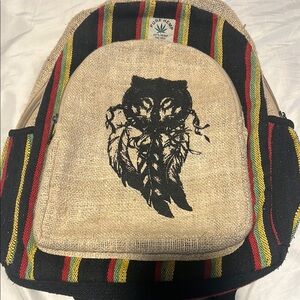 Wolf Design Backpack - Multicolor